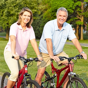 Senior Couple Biking